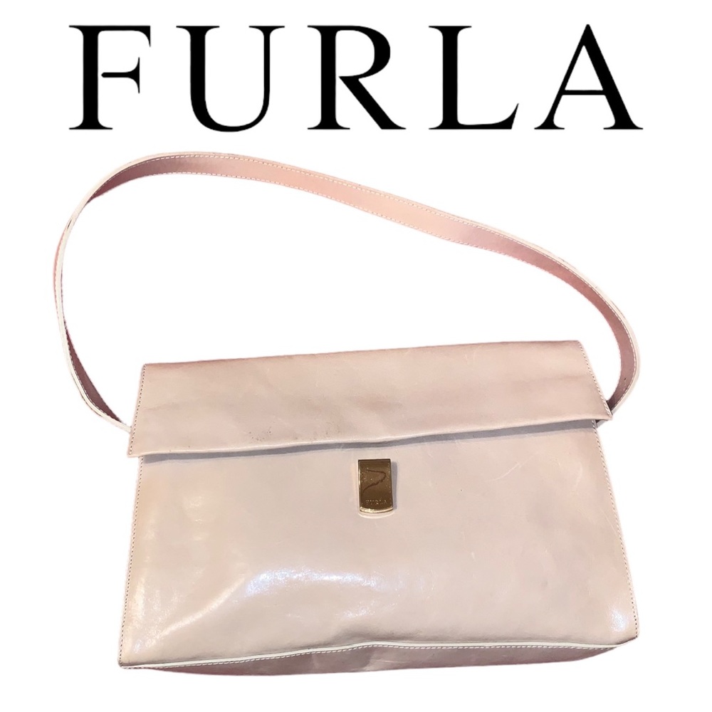 Furla Vintage Beige Leather Handag